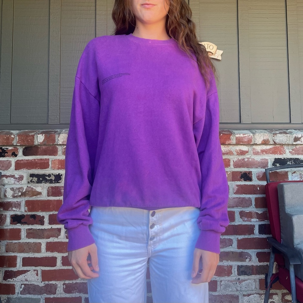 Pangaia purple crewneck sweater / sweatshirt💜 super cozy and gorgeous color!